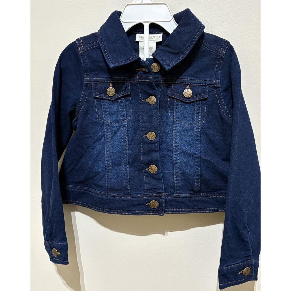 Cynthia Rowley Girls Denim Jacket Size 4. Dark Wash. Adjustable Waist. NWOT